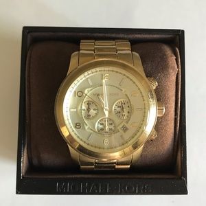 Oversized Runway Gold-Tone Stainless Steel Watch